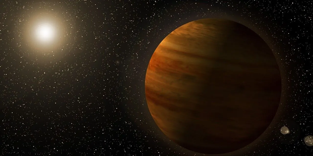 Illustration of a superJupiter exoplanet