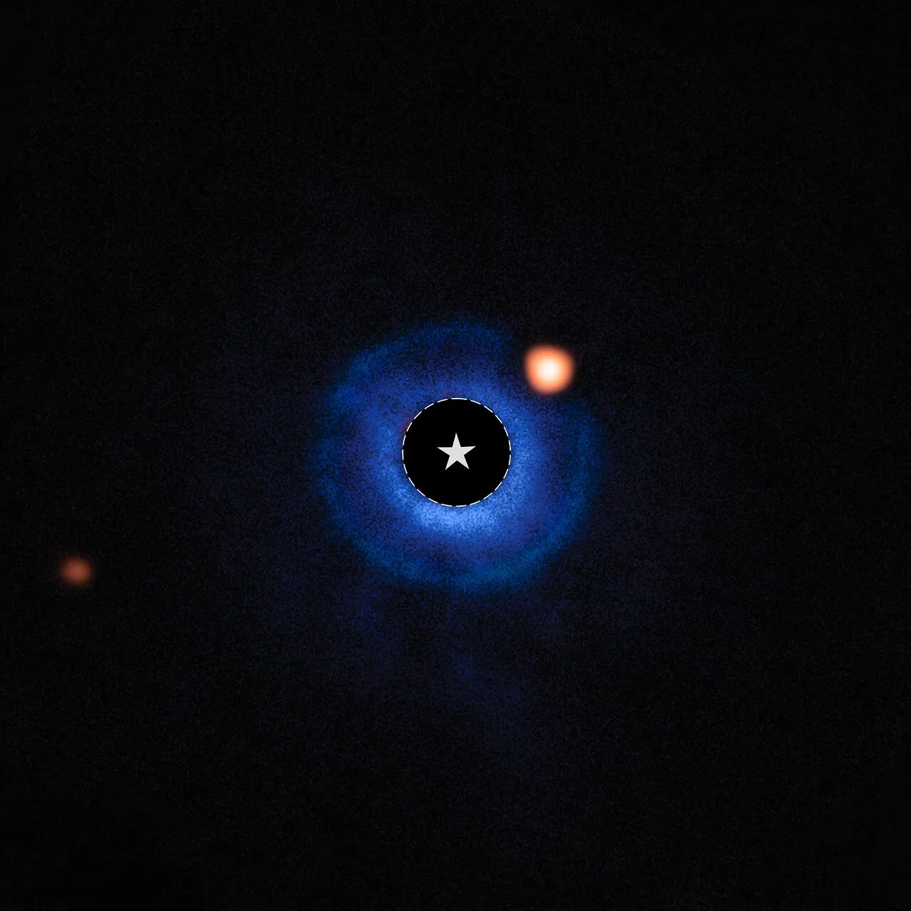 High-contrast coronograph image of TWA 7b