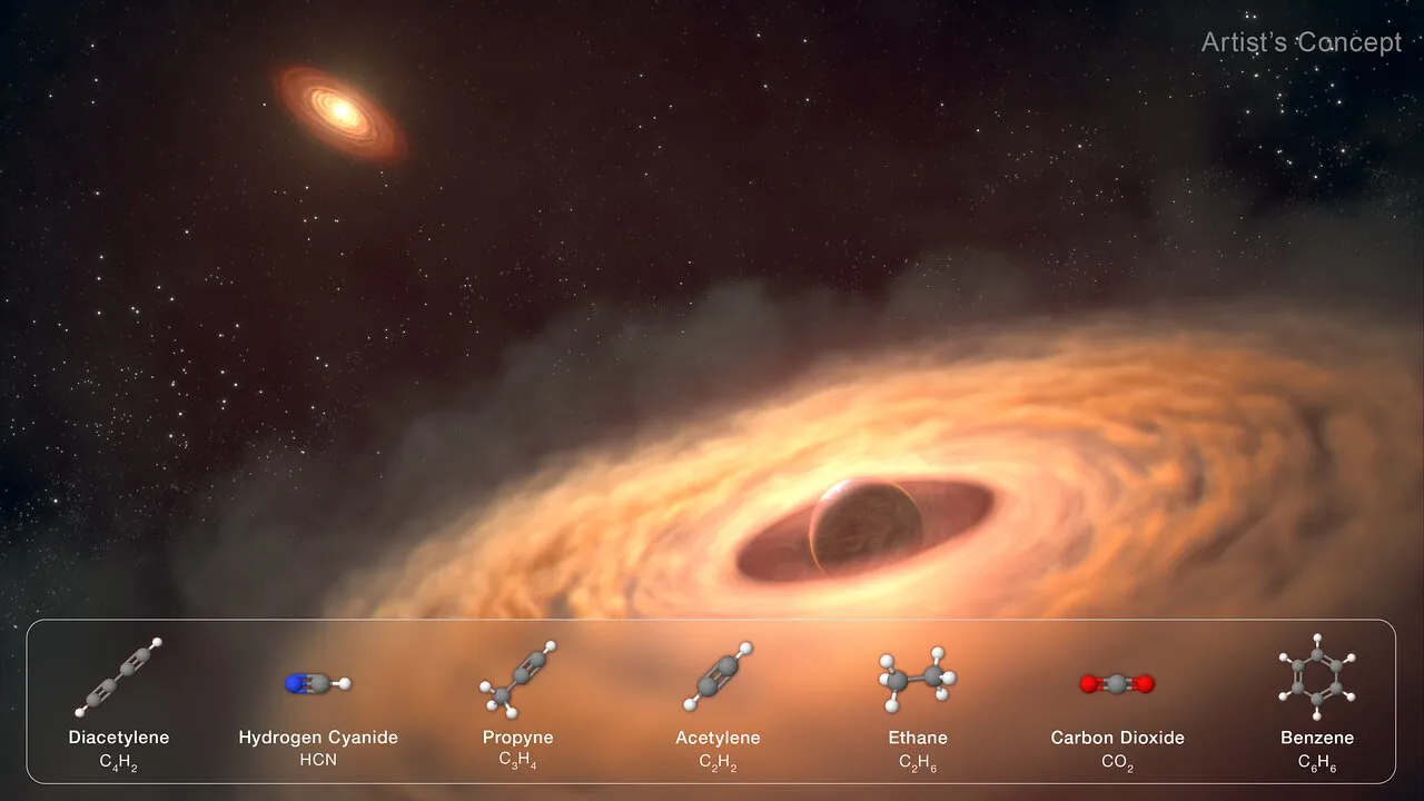 Illustration of moon-forming disc